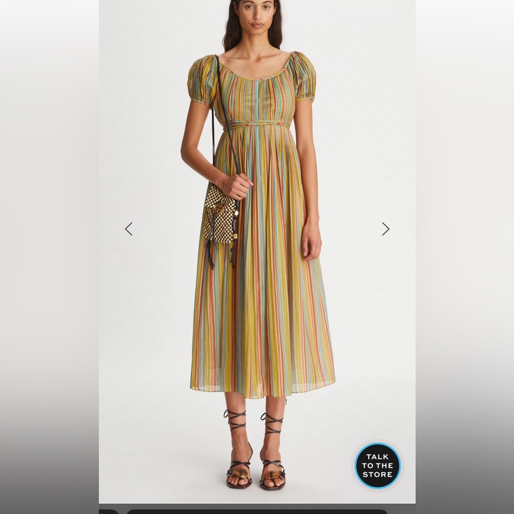 Tory burch pleated maxi dress